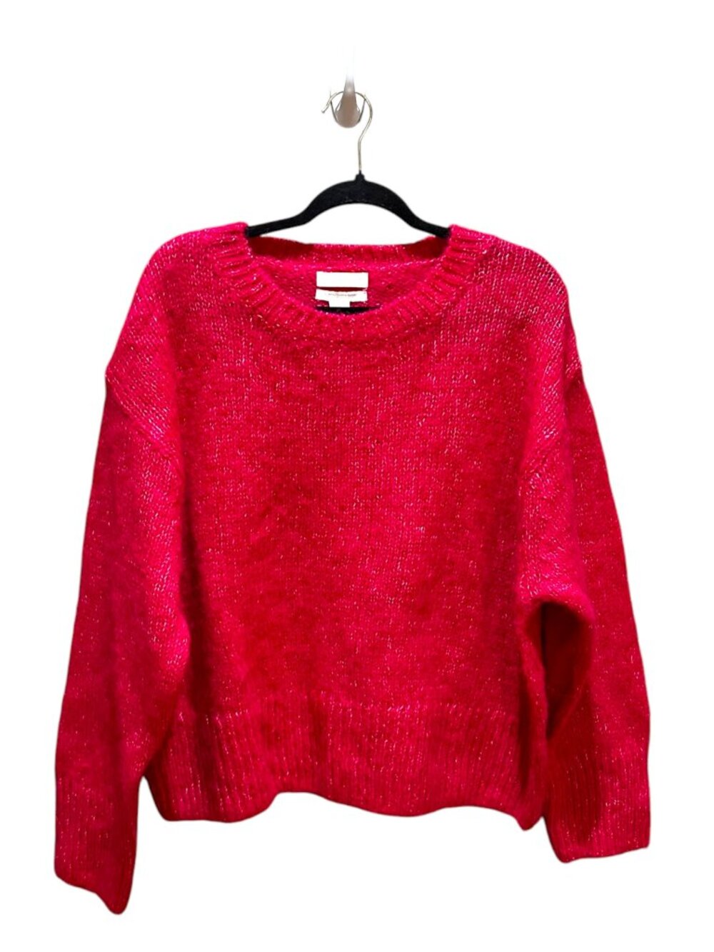 H&M Hot Pink Alpaca and Wool Chunky Knit Sweater Crewneck Oversized